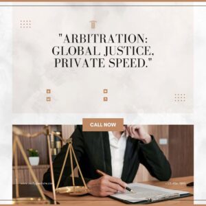 "Arbitration: Global Justice, Private Speed."