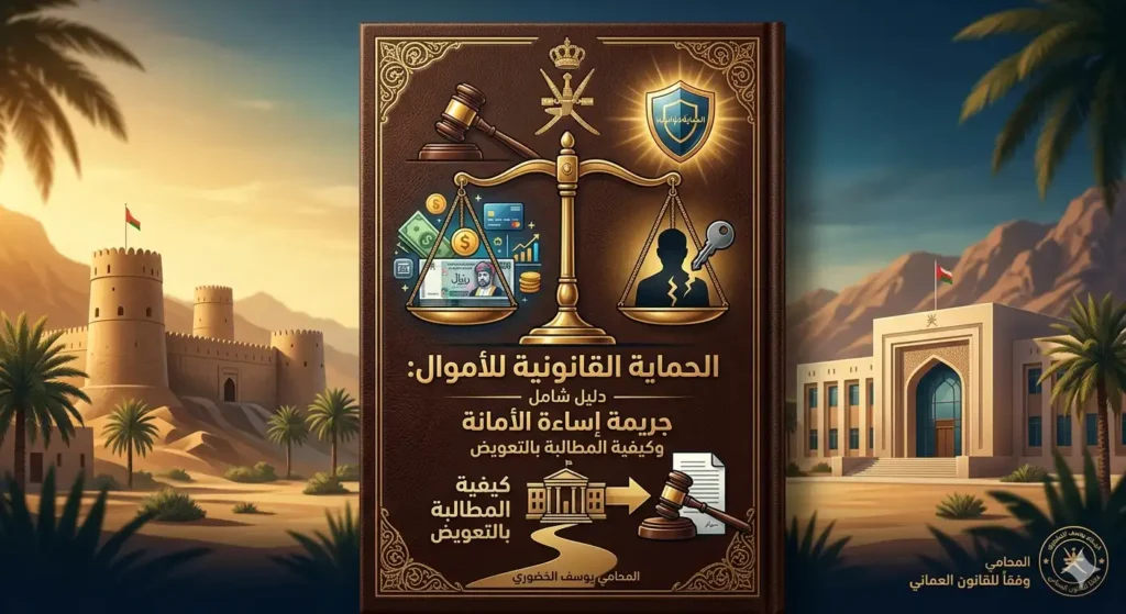 صورة بارزة تعبر عن شروط جريمة إساءة الأمانة في القانون العماني والتعويض عنها.