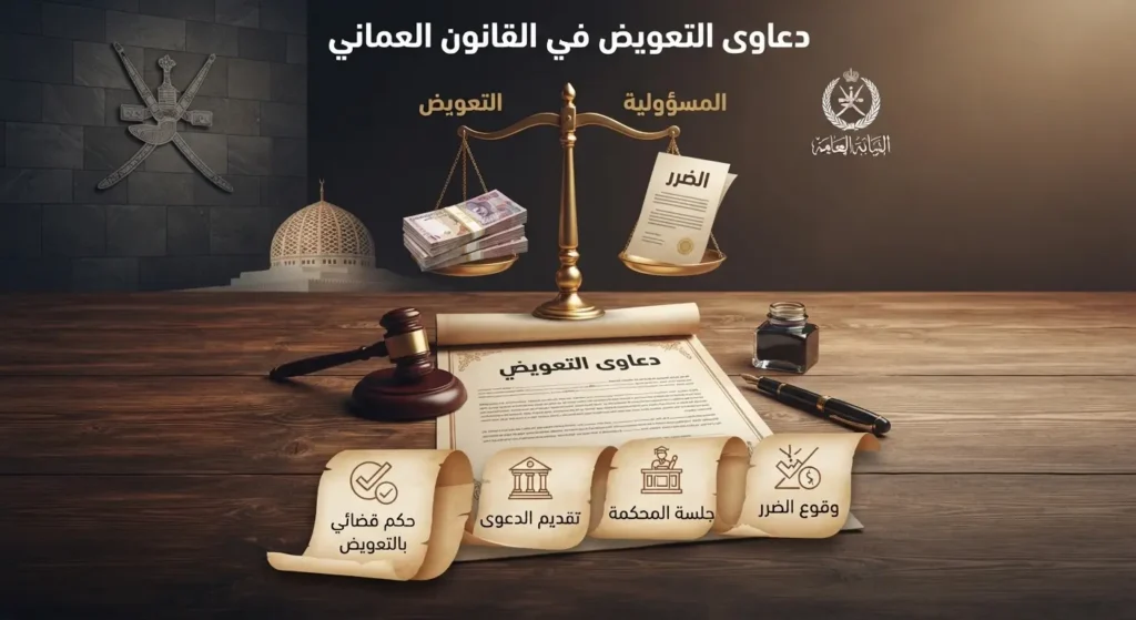 دعاوى التعويض في القانون العماني وأركان المسؤولية المدنية